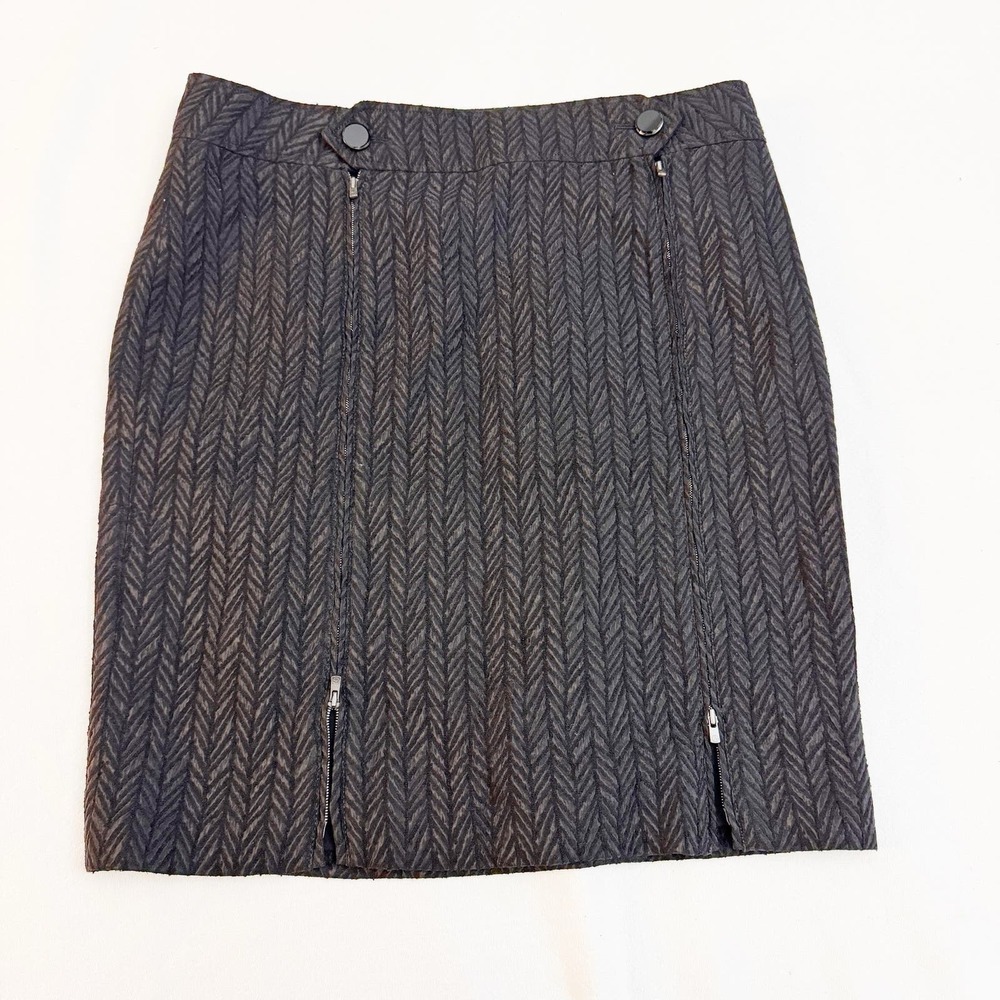 Armani Collezioni Striped Wool Pencil Skirt Italy Size 12